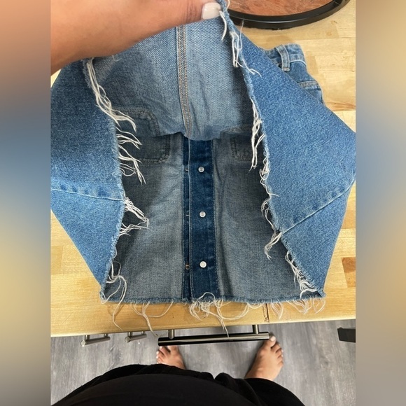 Zara Women's Blue and Silver Skirt size 26 - Picture 6 of 7